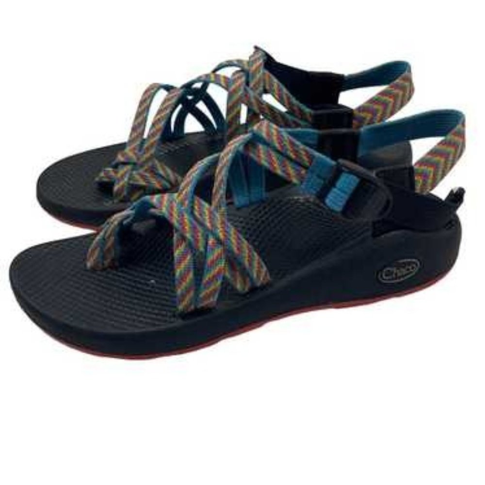 Chaco Z Cloud X2 Yampa Fiesta Rainbow Strappy Athletic Sandals Shoes‎, Sz 6